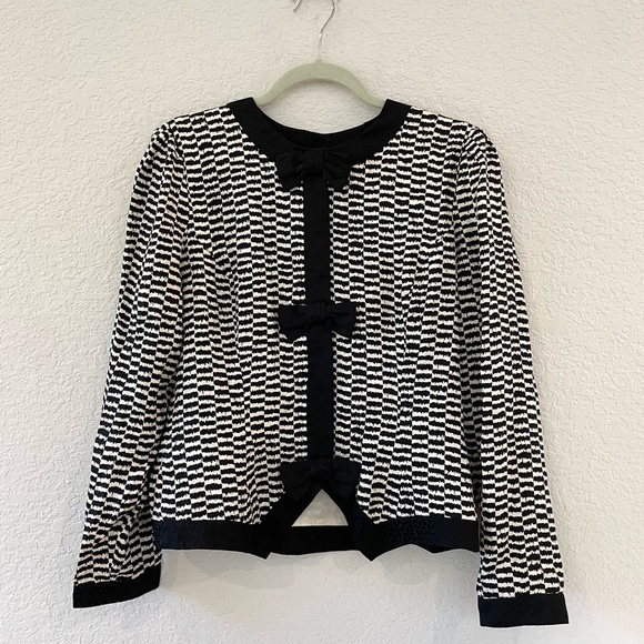 Vintage Silk Jacket With Bows from Adrianna Papell Size 8 - Picture 9 of 9